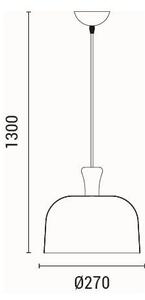 Lustr na lanku SIMPLO 1xE27/15W/230V bílá pr. 27 cm