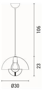 Lustr na lanku JARDEN 1xE27/15W/230V hnědá
