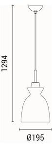 Lustr na lanku SIMPLO 1xE27/15W/230V zelená pr. 19,5 cm