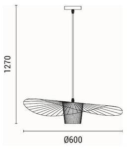 Lustr na lanku OGGI 1xE27/40W/230V černá