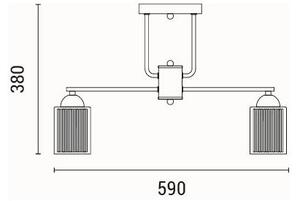 Přisazený lustr MADISSON 5xE27/60W/230V