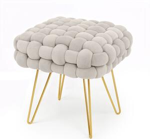Ak furniture Taburet Dotty krémový