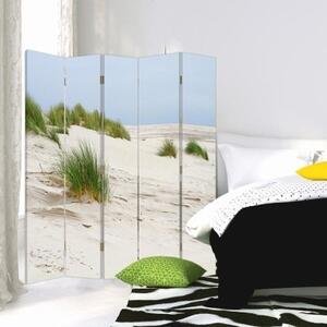 Ozdobný paraván Plážové duny Tráva - 180x170 cm, pětidílný, klasický paraván