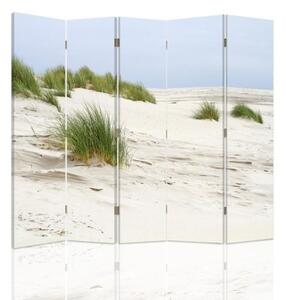 Ozdobný paraván Plážové duny Tráva - 180x170 cm, pětidílný, klasický paraván
