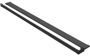 CERANO - Polička/držák na ručníky pro sprchovou zástěnu - 30 až 160 cm - černá matná