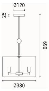 Lustr na lanku VERONA 3xE14/15W/230V