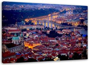 Obraz na plátně Pražské městské mosty - 120x80 cm