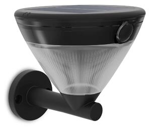 Kyna solární nástěnná zahradní lampa 3,8W 27K černá se senzorem