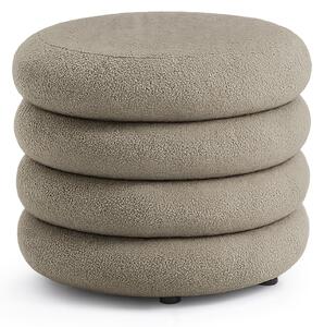 Ak furniture Taburet Mollis bouclé moka
