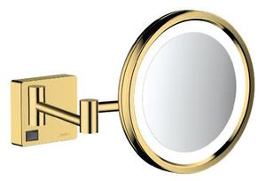 Hansgrohe AddStoris - Kosmetické nástěnné zrcátko s LED osvětlením, leštěný vzhled zlata 41790990