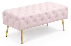 Ak furniture Taburet Monaco pudrově růžový