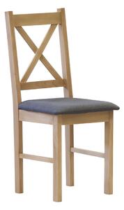 Stima Židle TERA s čalouněným sedákem Odstín: Dub Lanýž, Látky: LUIS grigio 17