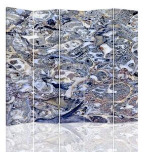 Ozdobný paraván, Mramorová mozaika - 180x170 cm, pětidílný, klasický paraván