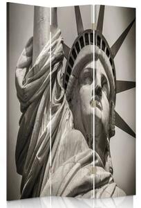 Ozdobný paraván, Monumentální socha Svobody - 110x170 cm, třídílný, klasický paraván
