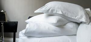 Povlečení Satin Stripe White 140 × 200 cm