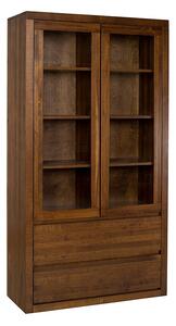 KW407 dřevěná skříň knihovna z buku Drewmax (Kvalitní nábytek z bukového masivu)
