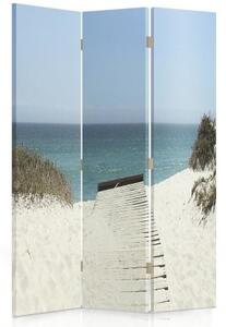 Ozdobný paraván Pobřeží moře - 110x170 cm, třídílný, klasický paraván