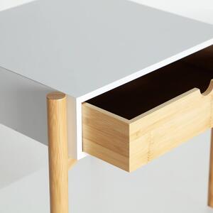 MUZZA Noční stolek selsa 55 x 32 cm bílý