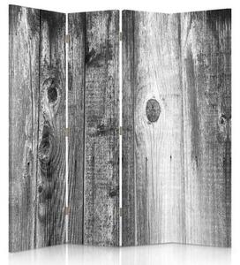 Ozdobný paraván Přírodní dřevo - 145x170 cm, čtyřdílný, klasický paraván