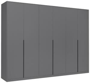 ŠATNÍ SKŘÍŇ S OTOČNÝMI DVEŘMI, barvy grafitu, 276/211/53 cm P & B - Šatní skříně, Online Only