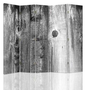 Ozdobný paraván Přírodní dřevo - 180x170 cm, pětidílný, klasický paraván