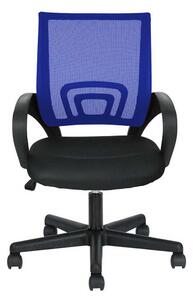 Kancelářská otočná židle s područkami ve více barvách-modrá