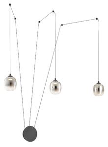 Redo Nástěnné / závěsné LED svítidlo KHADI, 3 stínidla, 16,5W