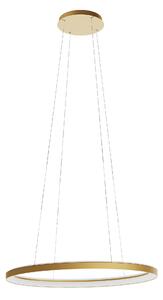 Redo 01-3813 Nobu, oválné zlaté závěsné svítidlo LED 80W 3000/4000K, 80x52cm, tříkrokové stmívání