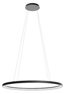 Redo 01-3817 Nobu, oválné černé závěsné svítidlo LED 100W 3000/4000K, 100x70cm, tříkrokové stmívání