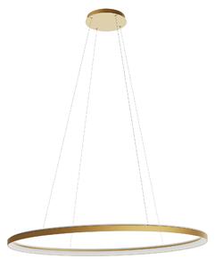 Redo 01-3819 Nobu, oválné zlaté závěsné svítidlo LED 120W 3000/4000K, 120x75cm, tříkrokové stmívání