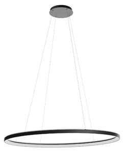 Redo 01-3820 Nobu, oválné černé závěsné svítidlo LED 120W 3000/4000K, 120x75cm, tříkrokové stmívání