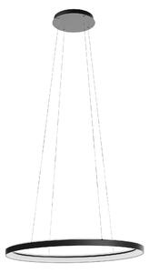 Redo 01-3814 Nobu, oválné černé závěsné svítidlo LED 80W 3000/4000K, 80x52cm, tříkrokové stmívání