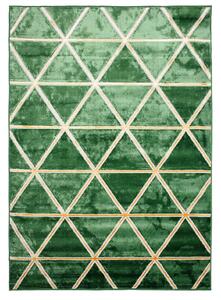 Makro Abra Kusový koberec TURMALIN MP97A Geometrický zelený zlatý Rozměr: 80x150 cm
