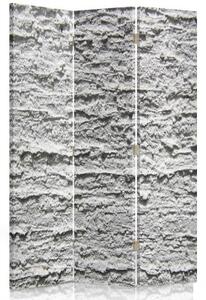 Ozdobný paraván Betonová šedá - 110x170 cm, třídílný, klasický paraván