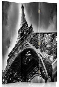 Ozdobný paraván Pařížská Eiffelova věž - 110x170 cm, třídílný, klasický paraván