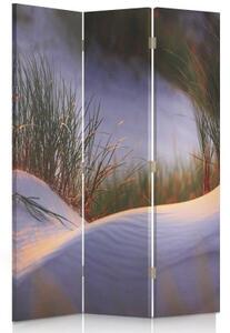 Ozdobný paraván Duny Tráva Moře - 110x170 cm, třídílný, klasický paraván