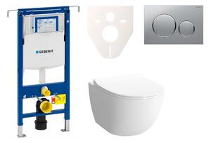 Cenově zvýhodněný závěsný WC set Geberit do lehkých stěn / předstěnová montáž+ WC VitrA VitrA Shift SIKOGES4N42