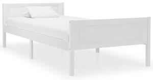 Rám postele masivní borové dřevo bílý 100 x 200 cm 322104