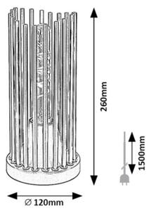 Rabalux 74021 - Stolní lampa ROXAS 1xE27/40W/230V