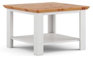 Konferenční stolek malý, borovice, barva bílá - přírodní borovice, kolekce Marone Elite