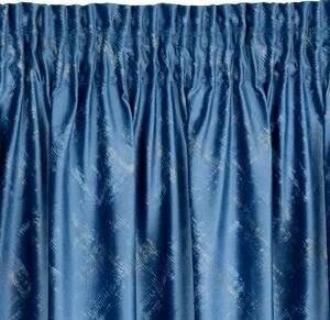 Dekorační velvet závěs s řasící páskou ADRIA modrá 140x270 cm (cena za 1 kus) MyBestHome
