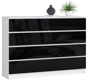Komoda Keanu III (černá vysoký lesk). Akce -10%