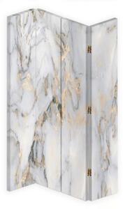 Ozdobný paraván Zlatý mramorový kámen - 145x170 cm, čtyřdílný, klasický paraván