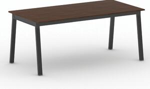 Kancelářský pracovní stůl PRIMO BASIC, černá podnož, 1800 x 900 mm, ořech