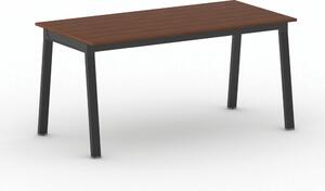 Jednací kancelářský stůl PRIMO BASIC, 160x80 cm, černá podnož, třešeň