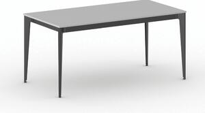 Kancelářský stůl PRIMO ACTION, černá podnož, 1600 x 800 mm, šedá