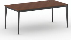 Kancelářský stůl PRIMO ACTION, černá podnož, 1800 x 900 mm, třešeň