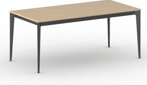 Jednací kancelářský stůl PRIMO ACTION, 180x90 cm, černá podnož, buk