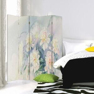 Ozdobný paraván Kytice Květiny Pastel - 180x170 cm, pětidílný, klasický paraván