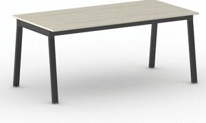 Jednací kancelářský stůl PRIMO BASIC, 180x90 cm, černá podnož, dub přírodní